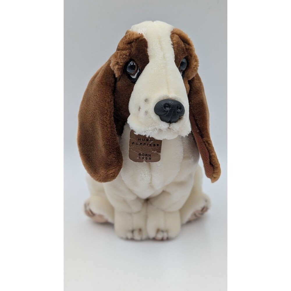 Hush Puppies Basset Hound Plush Dog Wolverine Brown White "Born 1958" 11"